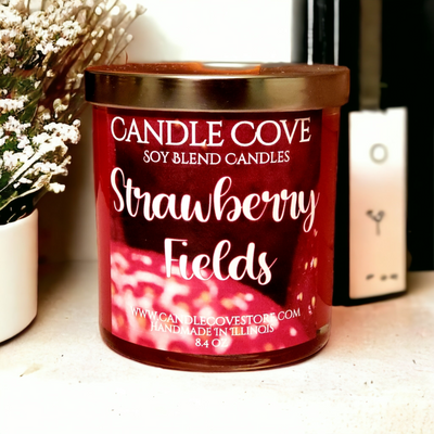 Candle Cove Strawberry Fields Scented Candle 8.4 oz - Candle Cove Store