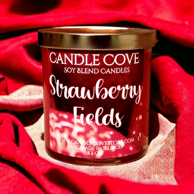 Candle Cove Strawberry Fields Scented Candle 8.4 oz - Candle Cove Store