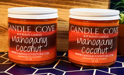 Candle Cove Mahogany Coconut  16 oz - Candle Cove Store