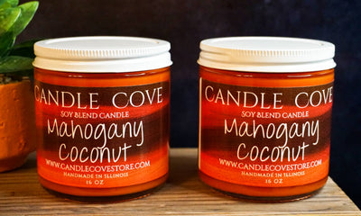 Candle Cove Mahogany Coconut  16 oz - Candle Cove Store