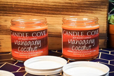 Candle Cove Mahogany Coconut  16 oz - Candle Cove Store