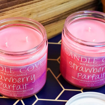 Candle Cove Strawberry Parfait Candle 16 oz - Candle Cove Store