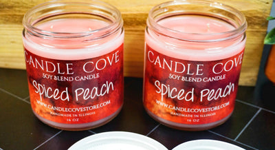 Candle Cove Spiced Peach Candle 16 oz - Candle Cove Store